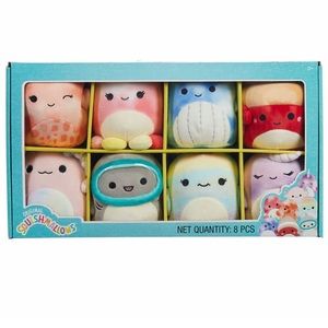 8 5” Sea Life Kellytoy Squishmallows - Sealife Mini Pack 8 5” Squishmallows Set
